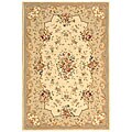 Hand-tufted Bouquet Ivory Wool and Silk Rug (4' x 6')
