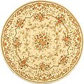 Hand-tufted Bouquet Ivory Wool and Silk Rug (6' Round)