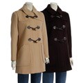 Larry Levine Hooded Camel Hair Duffel Women's Coat