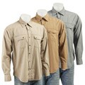 Born Men's Long-sleeve Snap-front Twill Shirt