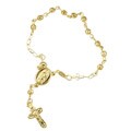 14k Gold Overlay 7-inch Rosary Bracelet