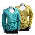 Seessel Women's Long-sleeve Oval-neck Top