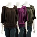 Nice Wear Women's Dolman Sleeve Drape Neck Tunic