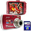 SVP Xthinn737Red 7MP Camera 3x Optical Zoom with 8GB