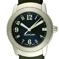 Leonard Women's Sphere Military Rubber Watch