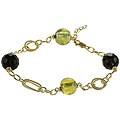 Genuine Italian Murano Glass and Onyx Bracelet