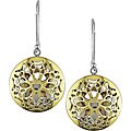 10k Yellow Gold over Sterling Silver Disc Earrings
