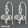 Sterling Silver Diamond-cut Multi-gemstone Earrings (India)
