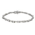 Sterling Silver Cubic Zirconia Link Bracelet