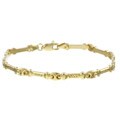 14k Gold over Silver Stampato Link Bracelet