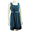 Tiana B Women's Solid Jersey Shirred Dress