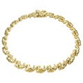 14k Gold over Silver Lucky Elephants Bracelet