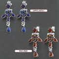 Sterling Silver Multi-gemstone Chandelier Earrings (India)