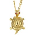 14k Gold over Silver Lucky Turtle Necklace