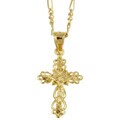14k Gold over Sterling Silver Crucifix Necklace