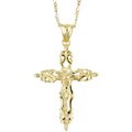 14k Gold over Silver Radiant Christ Necklace