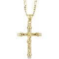 14k Gold over Silver CZ Crucifix Necklace