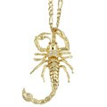 14k Gold over Silver CZ Scorpion Necklace