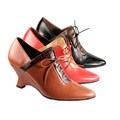Beston Women's Leather Lace-up Booties