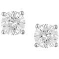 14k Gold 1ct TDW Round Diamond Stud Earrings (G-H-I)