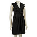 BCBG Paris Women's Button-down Ruffled Dress