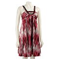 Max & Cleo Women's Printed Beaded Neck Dress