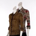 Agora Women's Embellished Placket Blouse