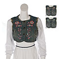 Lorraine B. Embellished Denim Crop Jacket