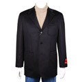 Mantoni Men's Wool and Cashmere Short Black Blazer