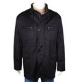 Mantoni Men's Wool and Cashmere Black Coat