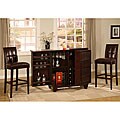 Hudson 3-piece Coffee Spirit Cabinet Bar Set