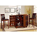 Hudson 3-piece Mocha-colored Spirit Cabinet Bar Set