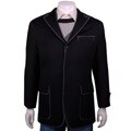 Mantoni Men's Wool Cashmere Grey Trim 3-button Jacket