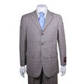 Giorgio Fiorelli Gray Checkered 3-button Suit
