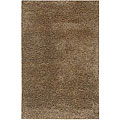 Hand-knotted Gold Shag Rug (5' x 8')