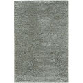 Hand-knotted Blue Shag Rug (5' x 8')