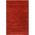 Hand-knotted Red Shag Wool Rug (3'6 x 5'6)