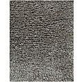 Hand-knotted Ebony Shag Wool Rug (3'6 x 5'6)