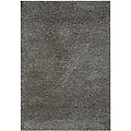Hand-knotted Dark Grey Shag Wool Rug (3'6 x 5'6)