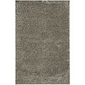 Hand-knotted Dark Grey Shag Wool Rug (5' x 8')
