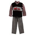 Good Lad Boy's Plaid Train Vest Outfit