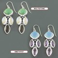 Sterling Silver Multi-gemstone Dangle Earrings (India)