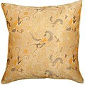 Chinese Dragons Silky Gold Cushion Cover