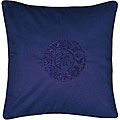 Chinese Good Fortune Blue Lotus Cushion Cover