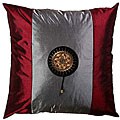 Silver/ Crimson Decorative Cushion Cover