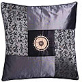Chinese Calligraphy Sunflower Grey Cushion Cover