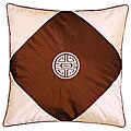 Chinese Symbol Of Life Beige/ Brown Cushion Cover