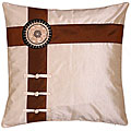 Flower and Ribbon Silky Cushion Cover