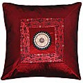 Chinese Calligraphy Silky Red Cushion Cover