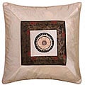 Chinese Calligraphy Silky Beige Cushion Cover